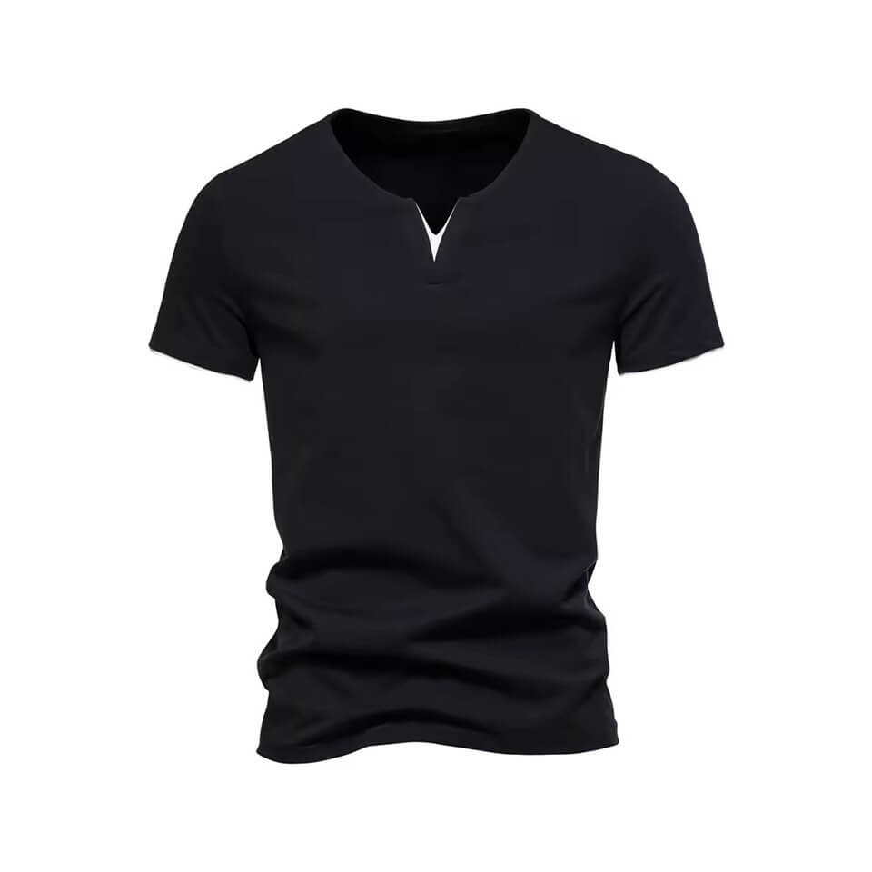 Mens T Shirt Pure Color V Collar Short Sleeved Tops Tees Men T-Shirt Black Tights Man T-Shirts Fitness For Male Clothes